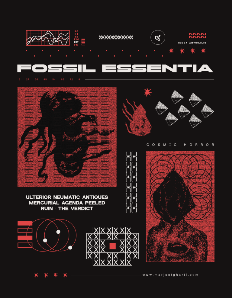 Index Abyssalis is a Fossil Essentia graphic design