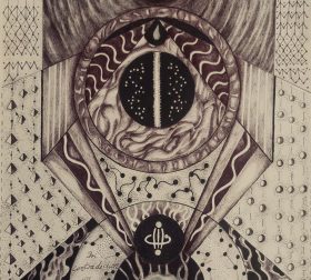 "Aether", ink on paper, 2023 "Aether", a drawing by Marjeet Gharti