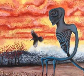 "Let's Go", acrylics on canvas, 2014 "Let's Go", a painting by Marjeet Gharti