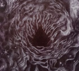 "Typhonian Gateways", ink on paper, 17cm x 26.3cm, 2024 "Typhonian Gateways", a cosmic horror drawing by Marjeet Gharti, inspired by the works of Kenneth Grant and H. P. Lovecraft